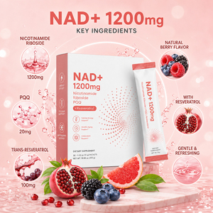 Suplemento Dietético de Belleza con Sabor a Bayas Mixtas NAD+ OEM ODM, 1000 mg de Nicotinamida Ribósido, PQQ, Resveratrol, Líquido Oral - Product Image 2