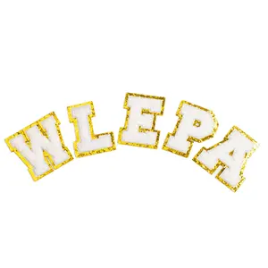 Customize Embroidery Chenille And Fashionable Letters Promotion Custom Patch For Clothing Embroidery Patches