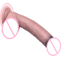Dildo réaliste double couche pour femmes, avec texture de peau, en silicone liquide souple, étanche, jouet sexuel pour adultes, pour jeu solo
