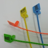 Fábrica al por mayor marca GINO autoblocante sello de seguridad Cable Tie amarillo PP Material código QR Número de serie 205mm/8 "ROHS