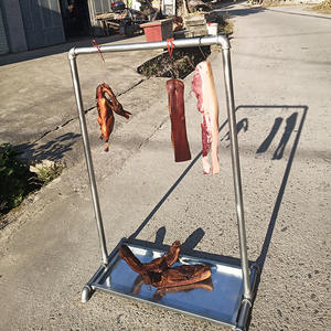 מתקן ייבוש מתכת לבשר, נקניקיות ובשרים מיובשים - מתקן תלייה מתקפל עם עיצוב נגד טפטוף לשימוש במרפסת ובשטח פתוח - Product Image 4