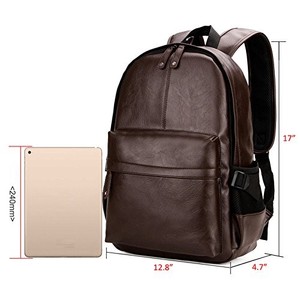 Sac à dos Leo Torresi élégant en cuir véritable de vache/buffle/chèvre, couleur chocolat, pour homme et femme - Product Image 2