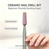 Evolisse Keramik-Nagelbohrer Hitzebeständig Langlebig Nagelpflege-Reiniger für Nagelhaut Acrylspitzen Schleifkegel/Flachspitze/Erdnussform