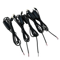 Câble de commande USB 5V pour variateur de lumière LED tricolore, interrupteur à 4 touches, rallonge de câble d'alimentation pour lampe, veilleuse, ampoule, bande LED