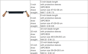 Afeitado de dibujo recto de 5, 8, 10 y 13 pulgadas para herramientas de troncos, afeitadora de dibujo, cuchillo de dibujo, tijeras de jardín para herramientas de troncos de madera - Product Image 2