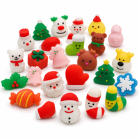 Assortiment de jouets anti-stress en TPR en forme de boulettes de Noël fantaisie pour cadeaux de Noël et fournitures de fête