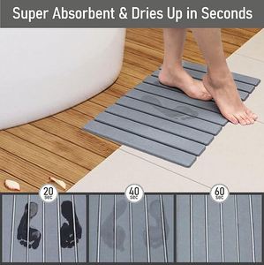 Rapid Water Folding Dish <b>Drying</b> Diatom Mud Foot Pad Diatomite Stone Diatomaceous Earth Foldable Bath Bathroom Floor Shower <b>Mats</b> - Product Image 3