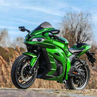 Moto électrique sportive SKD CKD 3000w 17 pouces 72V avec moteur à moyeu pour adultes