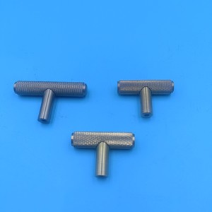T-Shaped Knurled Drawer Handle Brass Matte Black Cabinet <b>Wardrobe</b> <b>Single</b> Hole American Style Durable - Product Image 3