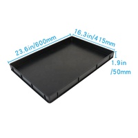 QXR Q-TR28 600*415*50mm Fabrik preis Großhandel rechteckige schwarze ESD leitfähige Verpackungs schale