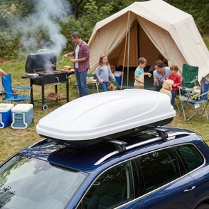 Boîte de toit de voiture sport originale, fine et large, verrouillable, faible bruit du vent, antichoc, capacité 300L-700L pour les voyages longue distance en famille - Product Image 4