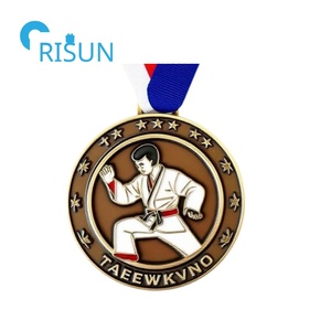 Trofeos de Cinturón Negro para Atletas de Karate y Taekwondo, Medallas de Artes Marciales, Premios de Competición de Judo, Medallón - Product Image 5