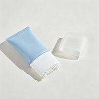 Tube applicateur en plastique plat de 150g pour soin du cuir chevelu, peigne massant pour masque capillaire, après-shampoing et tonique capillaire