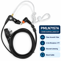 Microphone PTT en ligne avec tube acoustique et écouteur Motorola PMLN7157A 2 fils pour radios bidirectionnelles SL300, SL7550e, SL1600, TLK110, SL2600