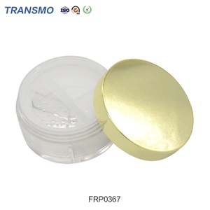 Estuche Redondo Mini para Polvo Iluminador Transparente, Estuche Redondo para Rubor, Envase Compacto Vacío para Polvo con 3 Compartimentos - Product Image 4