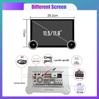 Stereo Mobil Dual Din dengan Layar Qled 2K 10.1/10.33/11.5/11.8'' Radio Android dengan Tombol untuk Pemutar DVD Navigasi GPS Terintegrasi