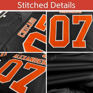 Maillot de football américain personnalisé pour l'été, nom et numéro brodés, respirant, séchage rapide, vêtements de sport imprimés, uniforme d'entraînement unisexe - Product Image 5