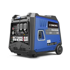 Dinking Inverter Camping Generator 6.5KW Gasoline Single Phase OHV Engine Power Generator Set for Home Outdoor, DK6500iAE