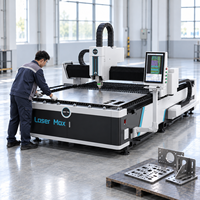 Mesin pemotong Laser logam 3015 6kw laser pemotong Harga Ipg serat Laser Raycus