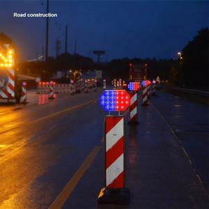 Bán Hot <span class=keywords><strong>Double</strong></span>-Sided LED Strobe roadblock ánh sáng năng lượng mặt trời Powered tín hiệu giao thông hàng rào cảnh báo ánh sáng đỏ đường bộ an toàn nhựa - Product Image 5