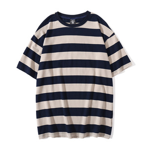 T-shirt d'été décontracté pour homme à manches courtes, coupe ample, en tricot 100 % coton, imprimé sérigraphié - Product Image 5