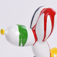 Moderne bureau fluide Art impression abstraite ballon chien résine chiens Statue maison bureau décor
