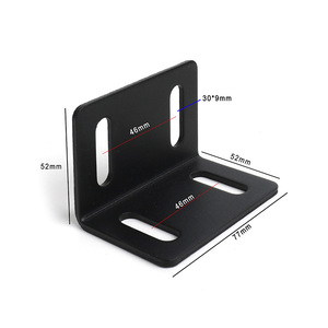 L Shaped Metal <b>Corner</b> Bracket Black Durable Furniture Hardware Connector For <b>Cabinet</b> Shelf Support - Product Image 2