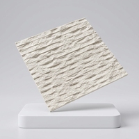 Revestimiento de Piedra Artificial de PU 3D, Revestimiento de Piedra Oscura Arquitectónica, Revestimiento Ligero y Flexible para Interiores de Lujo y Estilo Wabi Sabi