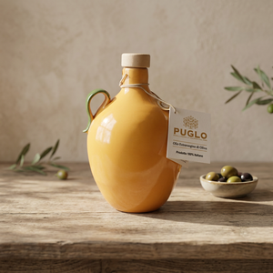 น้ำมันมะกอกบริสุทธิ์พิเศษ PUGLO บรรจุขวดเซรามิก 25CL-50CL น้ำมันปรุงอาหารอิตาเลียนสกัดเย็น - Product Image 2