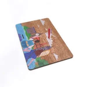 New Design Eco-friendly Recyclable Custom Printing 13.56MHz RFID Wood card