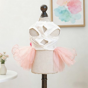 Lindo Vestido de Animalitos para Mascotas, Tutú Rosa con Orejas de Conejo para Perros y Gatos, Atuendo de Pascua - Product Image 2