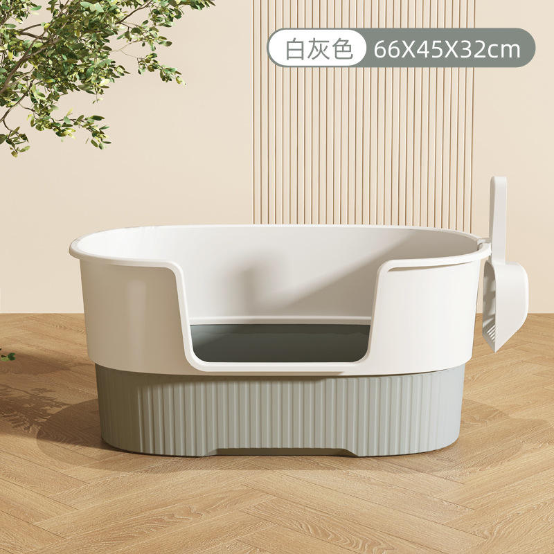 White gray oversized 006a