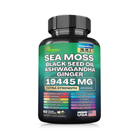 Capsule de Complexe Ginseng Ashwagandha 12-en-1 pour Hommes, à base d'Huile de Nigelle, d'Ashwagandha, de Gingembre et de Mousse de Mer, Vente en Gros OEM/ODM