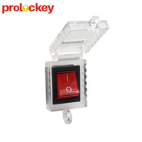 Interrupteur d'urgence transparent, étanche et durable en PC, avec bouton-poussoir de verrouillage et clé pour interrupteur standard de forme bateau