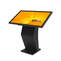 FVASEE Monitor Display Digital 55 inci, papan reklame berdiri lantai dalam ruangan dengan bahan logam tahan lama