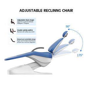 Sillón Dental R5 Azul Eléctrico con Altura Ajustable y Escupidera Integrada para Dentistas Adultos - Product Image 5