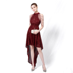 18218 #   Nuovo <span class=keywords><strong>Abito</strong></span> <span class=keywords><strong>da</strong></span> <span class=keywords><strong>Cerimonia</strong></span> 2020 con Paillettes, <span class=keywords><strong>Corto</strong></span> Davanti e Lungo Dietro, Sexy, per Sfilate, Esposizioni, Feste e Serate Eleganti - Product Image 1