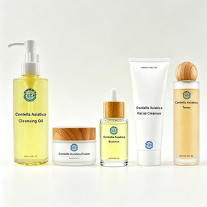 Private Label Centella Hydrating Facial Care Set Cleanser Toner Essence Cream Gift Box OEM ODM Skincare Kit - Product Image 4