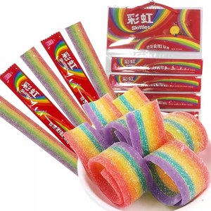 Caramelle Gommose Arcobaleno Wrigley's 9g*32 Pezzi, Colorate e Acide, Confezione da Matrimonio, Durata 12 Mesi - Product Image 4