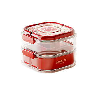 Good Life Food Storage Box 2 Tier With Lid For Snacks And Fruits Desktop Use - Product Image 1