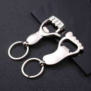 Wholesale Factory Personalized Creative <b>Metal</b> Portable Little Foot Bottle Opener Car Pendant <b>Key</b> <b>Chain</b> Keychain - Product Image 3
