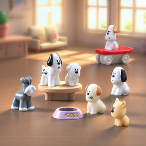 Statuette <span class=keywords><strong>di</strong></span> <span class=keywords><strong>Cani</strong></span> in Miniatura Dipinte a Mano in Resina, Realistiche Figurine <span class=keywords><strong>di</strong></span> Animali per Decorazioni Torte, Giardini Fatati e Casa - Product Image 3