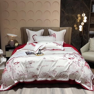 Literie <span class=keywords><strong>de</strong></span> luxe 100% <span class=keywords><strong>housse</strong></span> <span class=keywords><strong>de</strong></span> <span class=keywords><strong>couette</strong></span> en <span class=keywords><strong>satin</strong></span> <span class=keywords><strong>de</strong></span> <span class=keywords><strong>coton</strong></span>, ensemble <span class=keywords><strong>de</strong></span> literie King Size brodé <span class=keywords><strong>haut</strong></span> <span class=keywords><strong>de</strong></span> <span class=keywords><strong>gamme</strong></span> en <span class=keywords><strong>satin</strong></span> <span class=keywords><strong>de</strong></span> soie <span class=keywords><strong>de</strong></span> luxe/ - Product Image 5