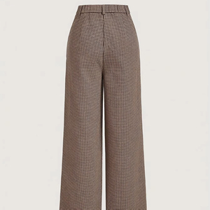 <span class=keywords><strong>Pantaloni</strong></span> autunno 2025 <span class=keywords><strong>donna</strong></span> a scacchi retrò a vita alta a gamba dritta antirughe scuri distesi <span class=keywords><strong>pantaloni</strong></span> <span class=keywords><strong>larghi</strong></span> piccoli - Product Image 5