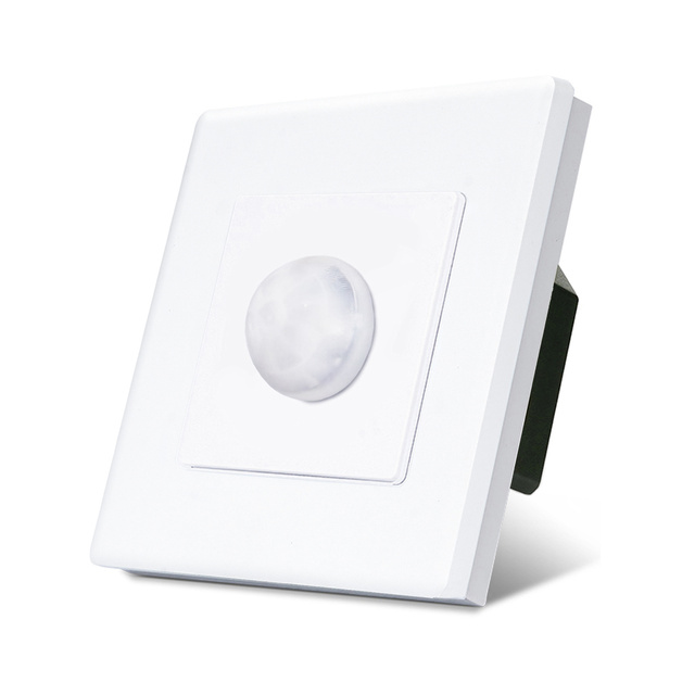 PIR Infrared Motion Sensor Switch PC Plastic frame EU Wall Switch LED Light Switch Body Sensor Detector