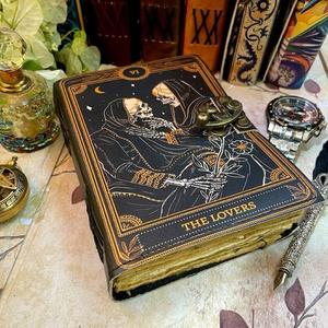 สมุดบันทึกหนังโบราณขอบฝาปิดหนังสือกระดาษวินเทจของเงาสมุดบันทึก Grimoire สมุดร่างหนังโดยผู้จัดจําหน่ายอินเดีย - Product Image 5