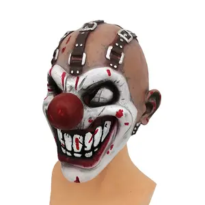 美国恐怖故事小丑面具万圣节服装道具恐怖游戏小丑乳胶面具