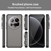 Étui de protection en TPU PC semi-transparent mat pour Xiaomi 15, 14, 17, antichoc mat et protection de l'appareil photo Fundas