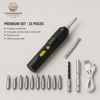 Set Obeng Listrik Tanpa Kabel USB Isi Ulang Mini untuk Perbaikan Peralatan Rumah Tangga Alat DIY