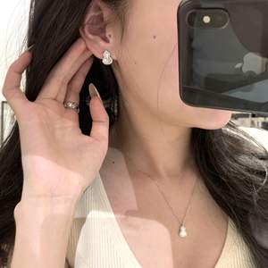 Boucles d'oreilles en argent sterling S925 avec perle naturelle de fritillaire blanche, style chinois classique, artisanat de qualité, nouveau style national - Product Image 2